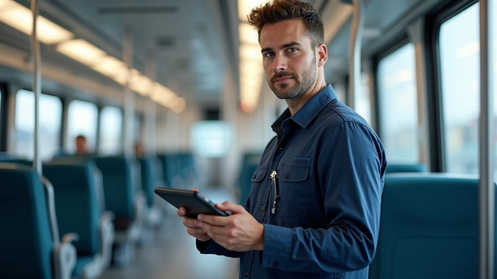 Technicien en train d