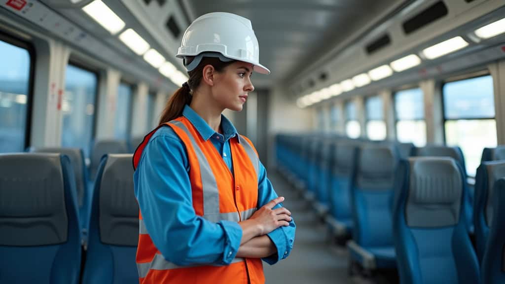 Technicien en train d