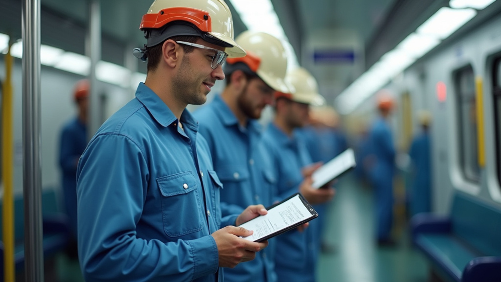 Technicien en train d