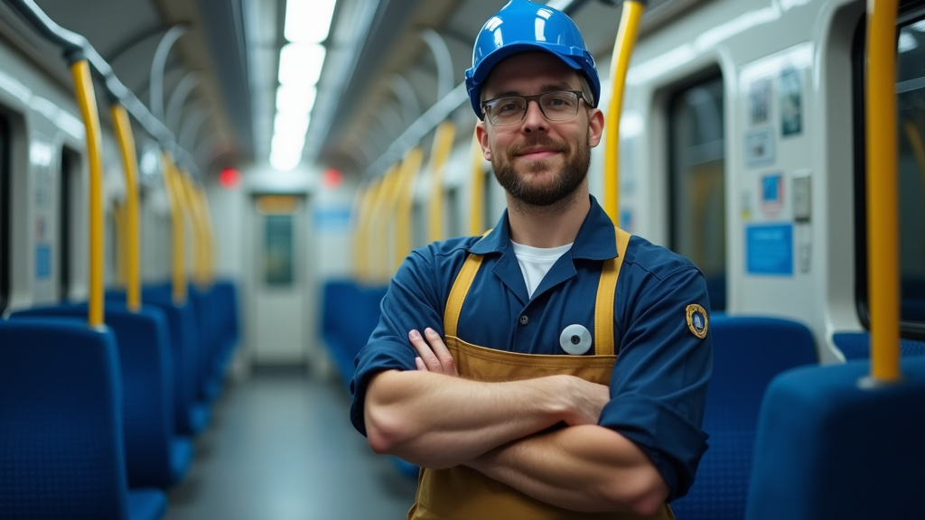 Technicien en train d