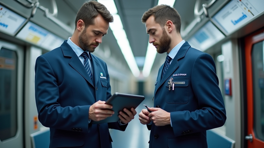 Technicien en train d