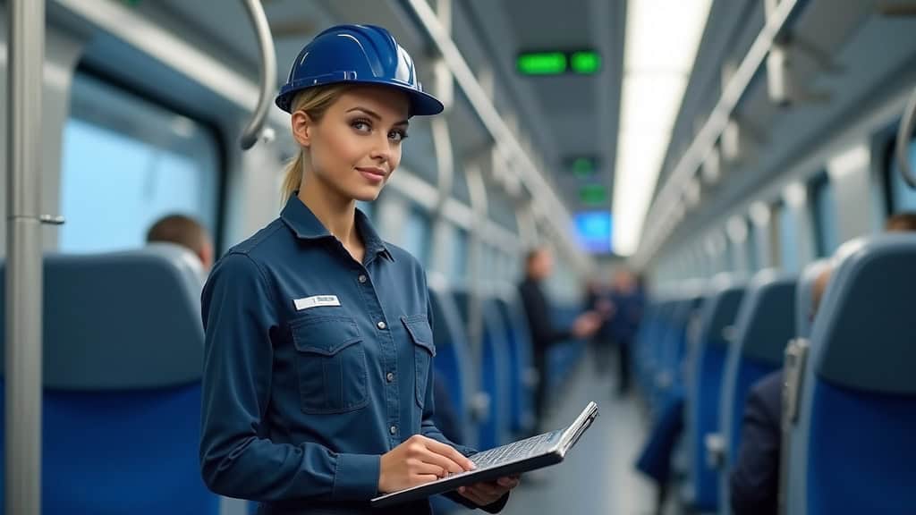 Technicien en train d