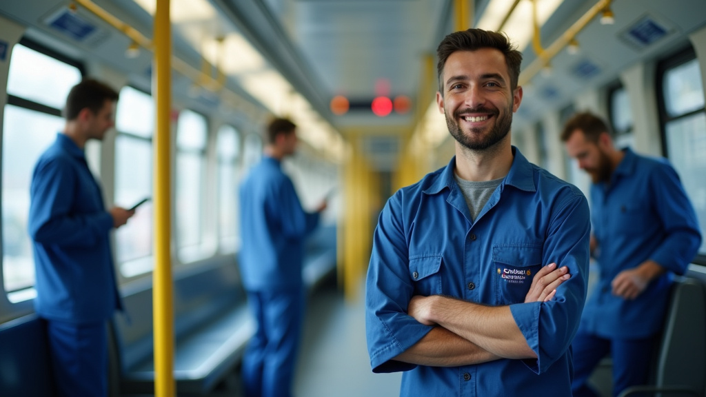 Technicien en train d