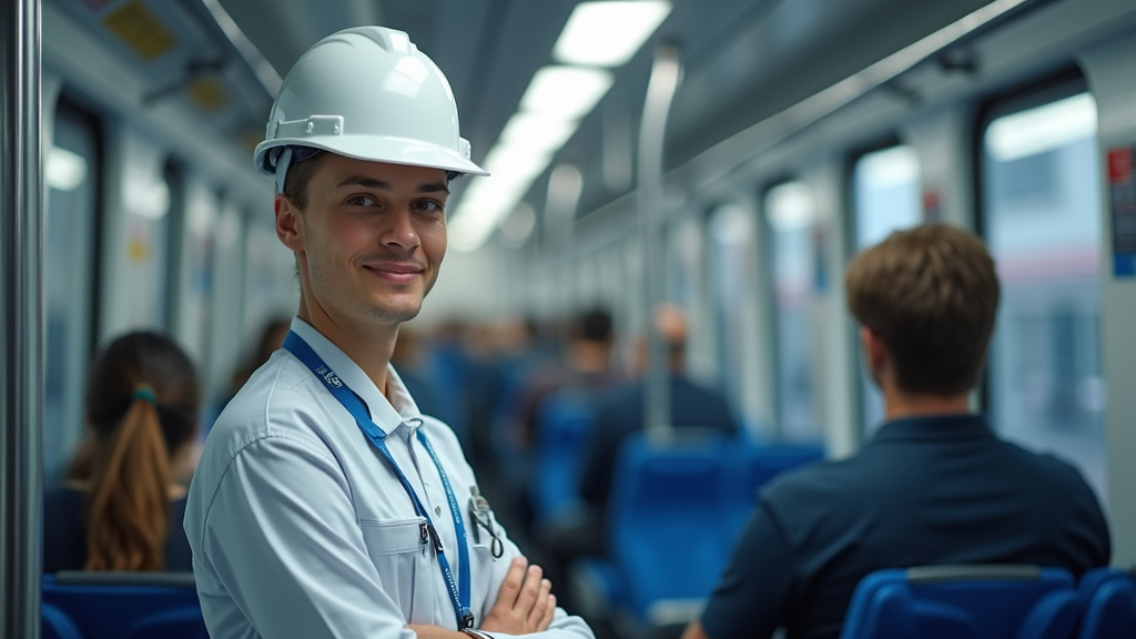 Technicien en train d