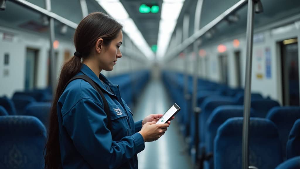 Technicien en train d