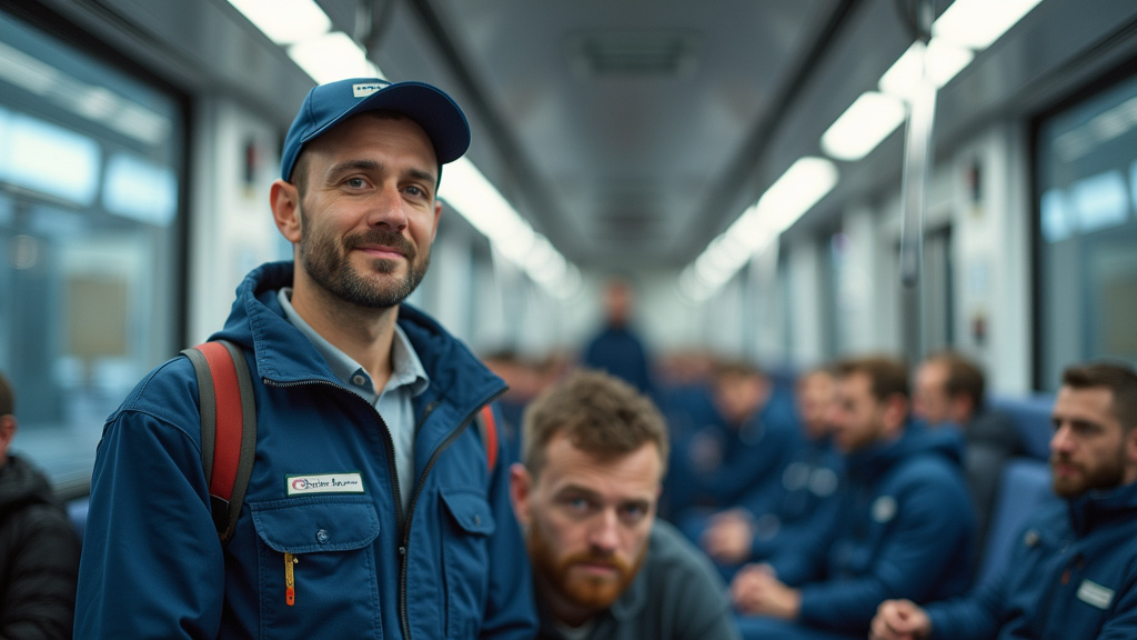 Technicien en train d