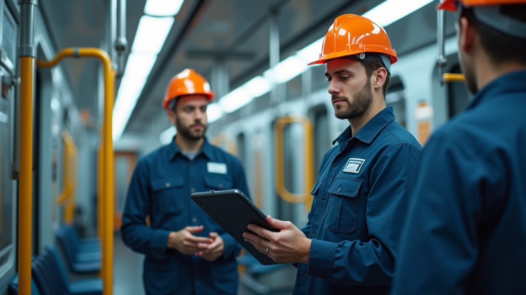 Technicien en train d