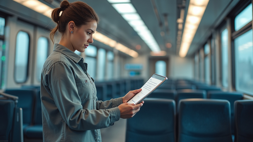 Technicien en train d