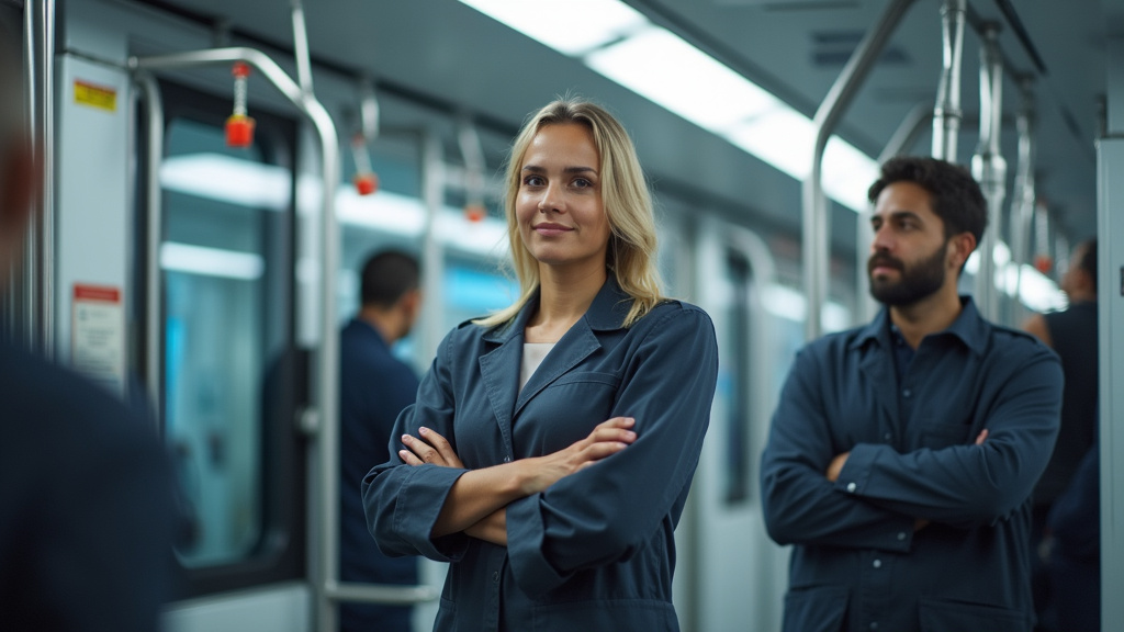 Technicien en train d