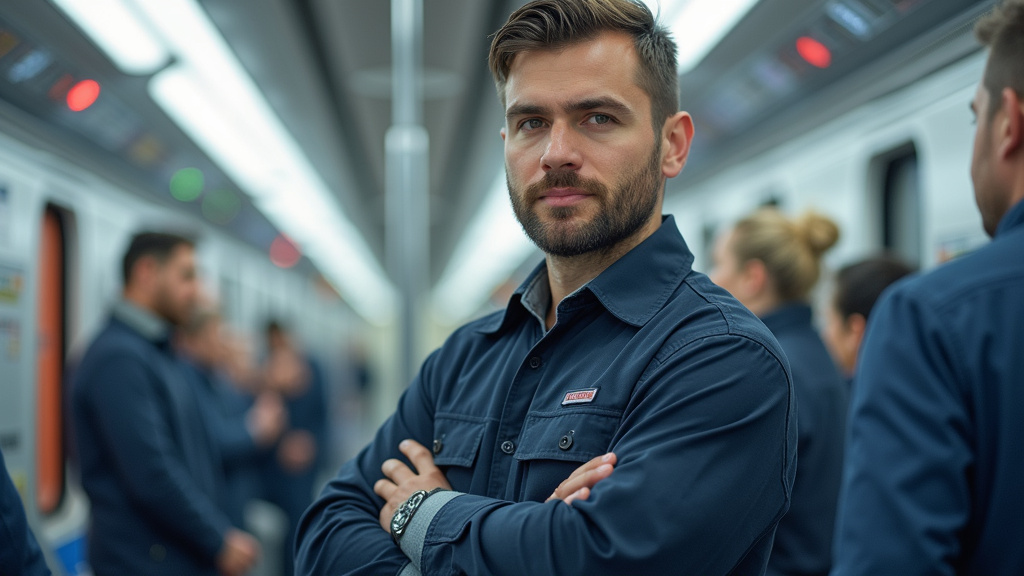 Technicien en train d