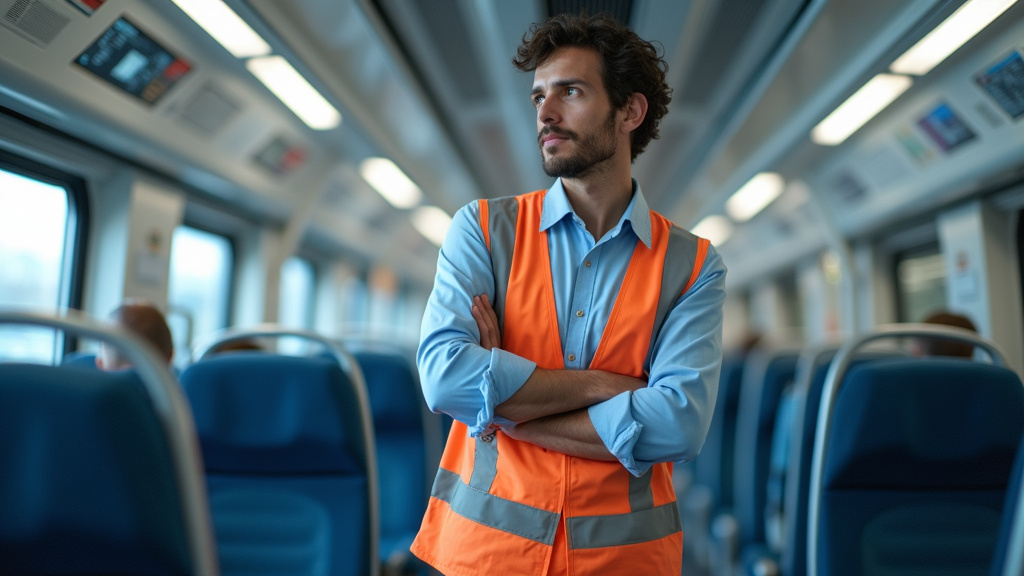 Technicien en train d