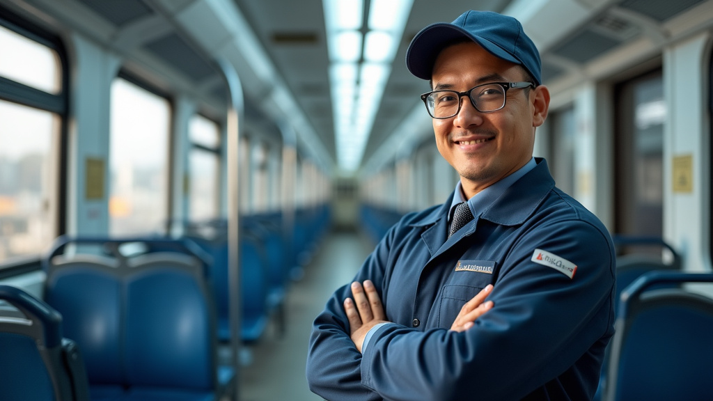 Technicien en train d