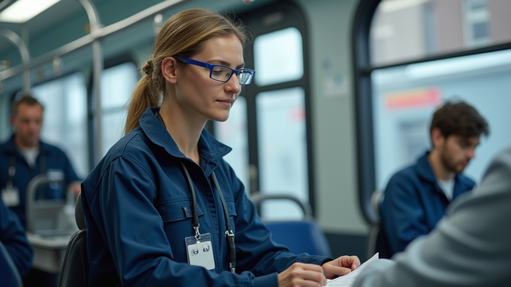 Technicien en train d