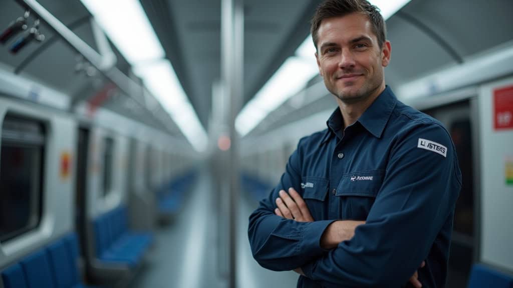 Technicien en train d