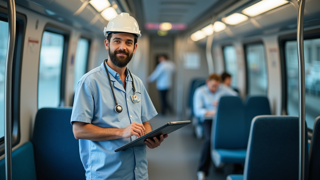 Technicien en train d