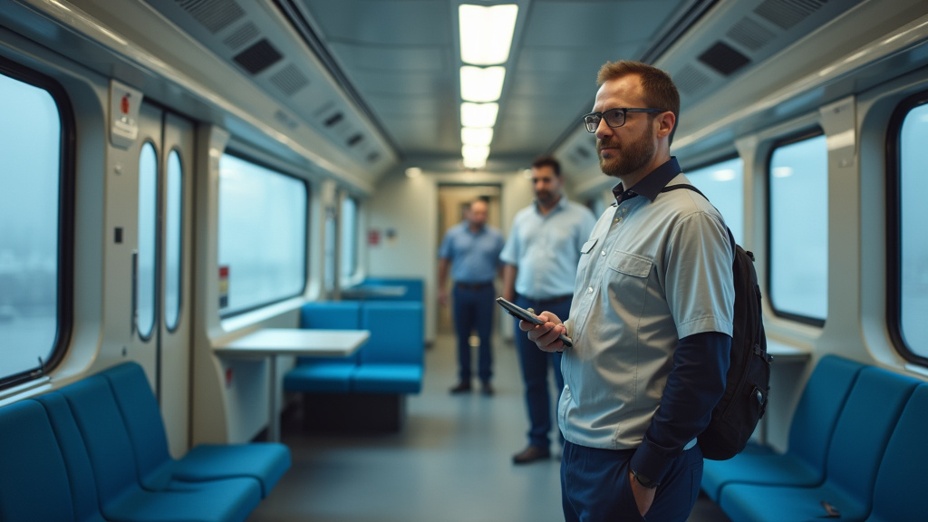 Technicien en train d