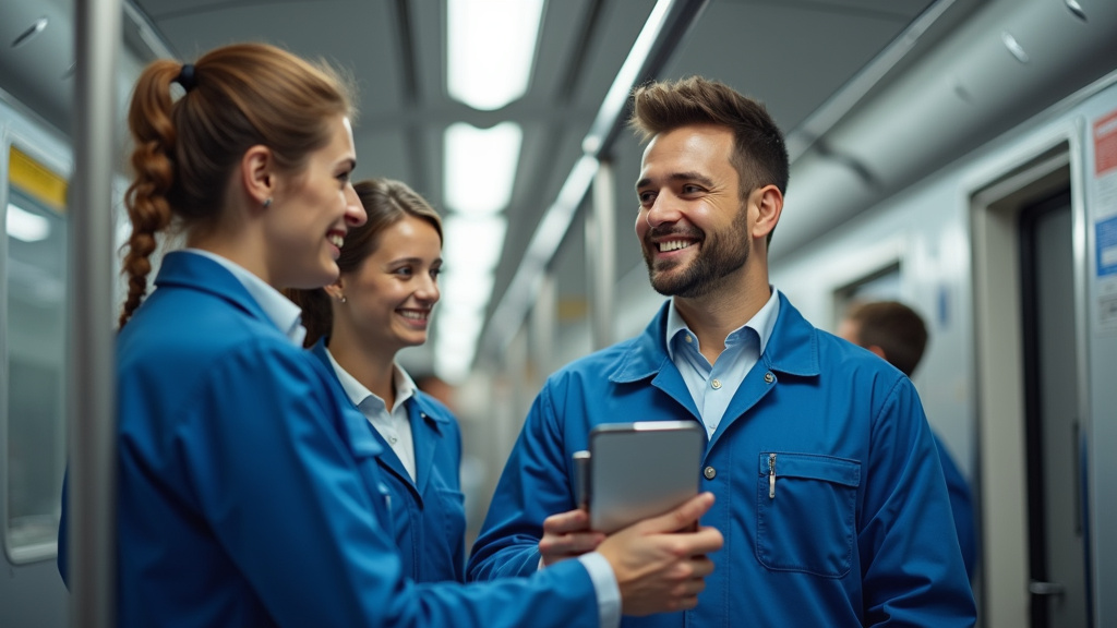 Technicien en train d