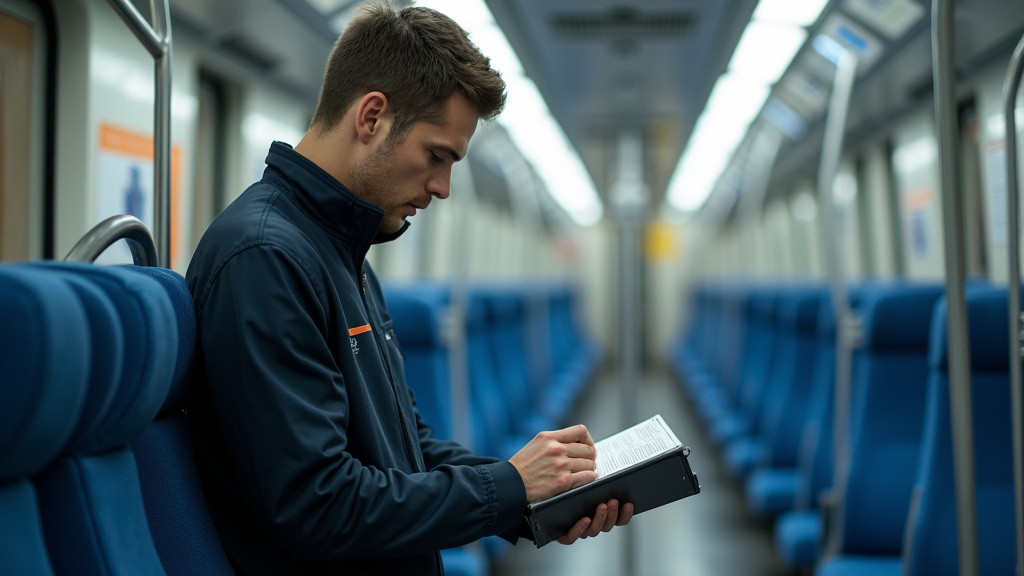 Technicien en train d