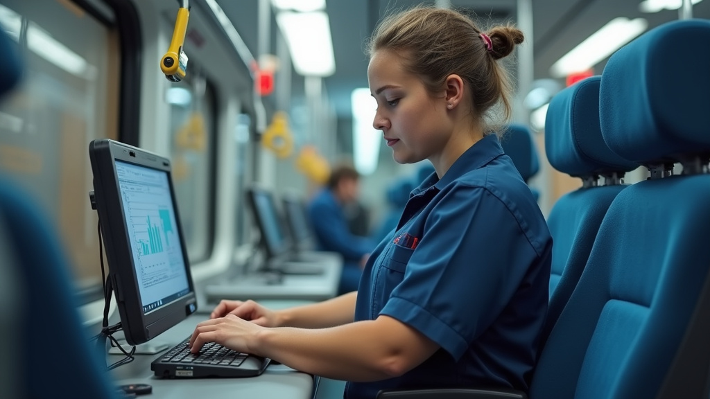 Technicien en train d