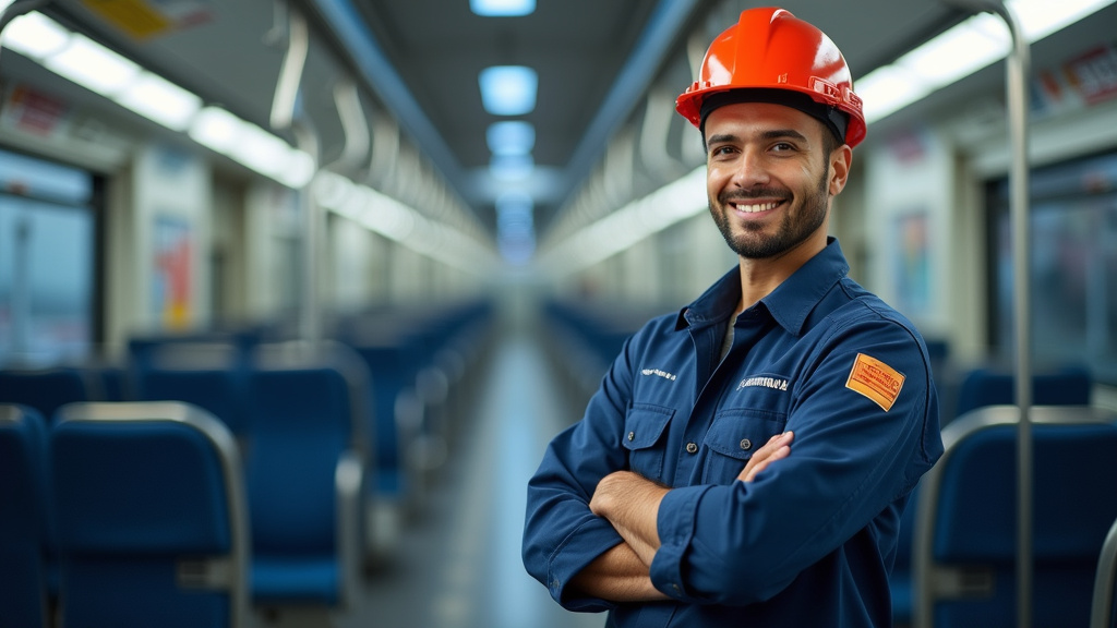 Technicien en train d