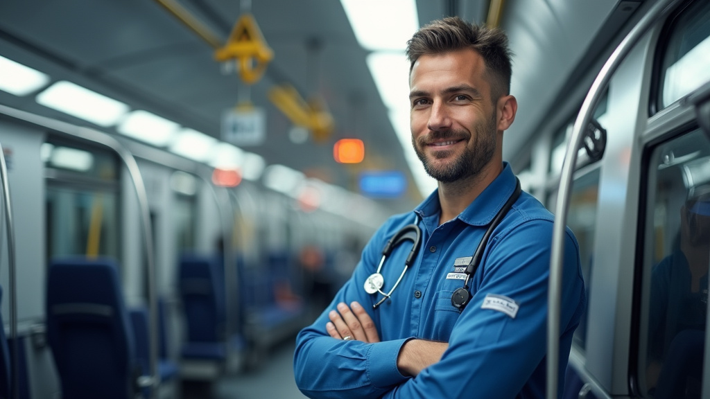 Technicien en train d