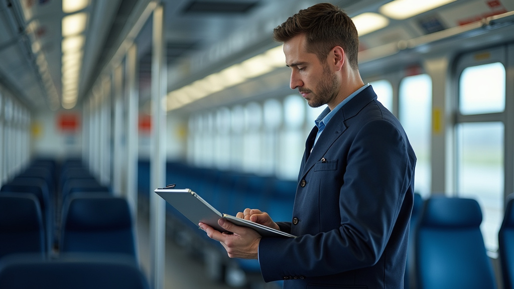 Technicien en train d