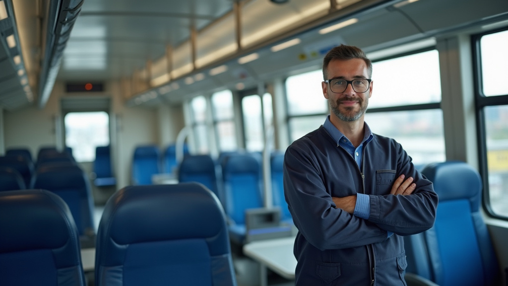 Technicien en train d