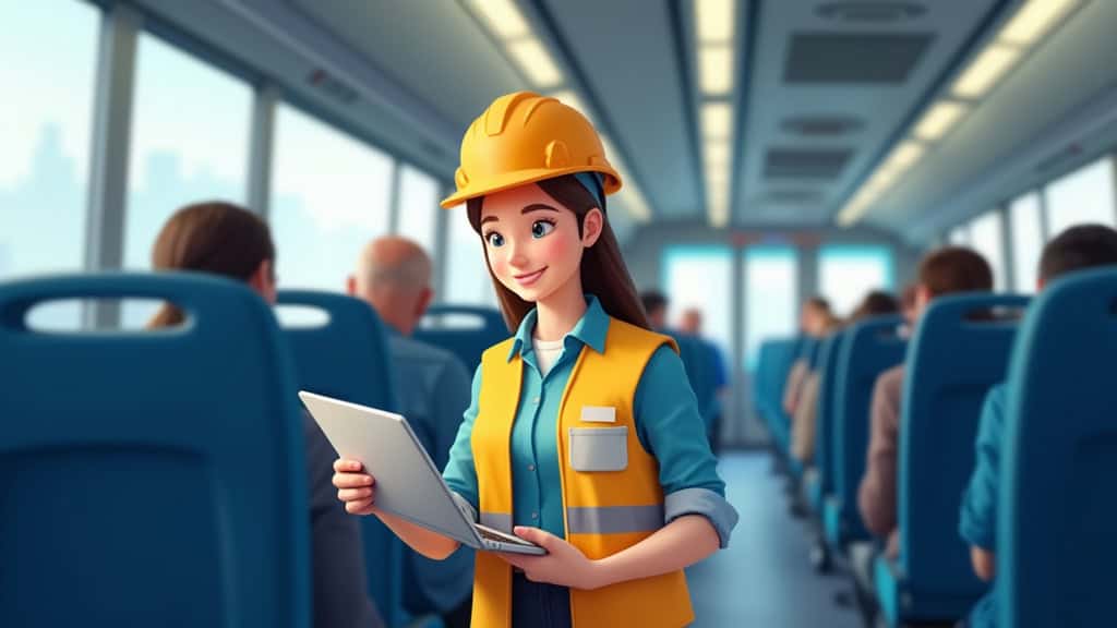 Technicien en train d