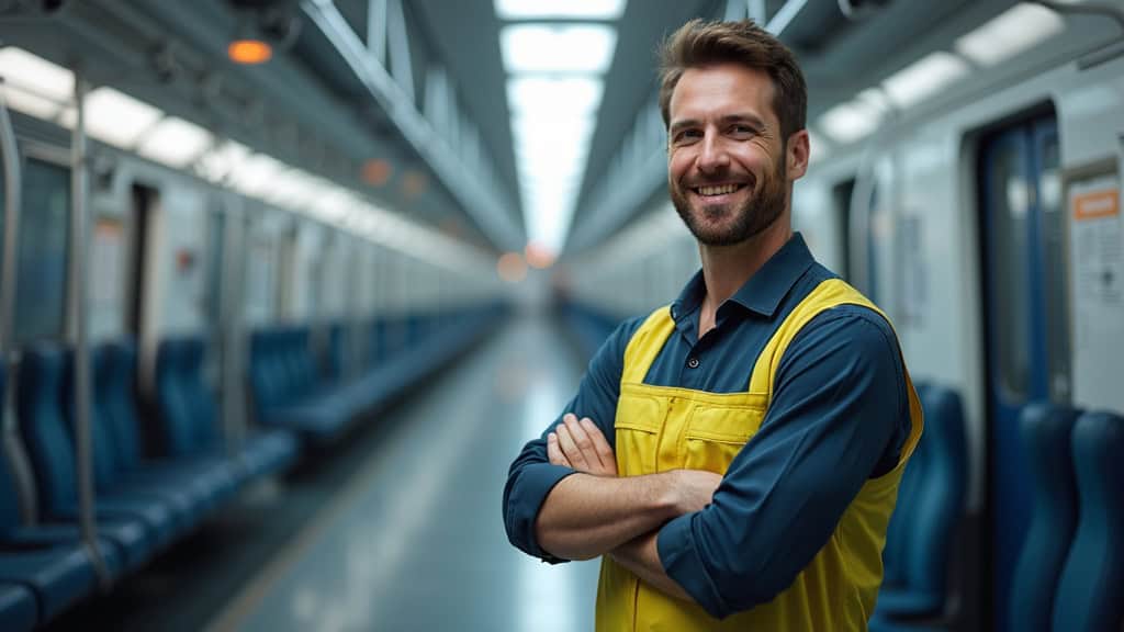 Technicien en train d