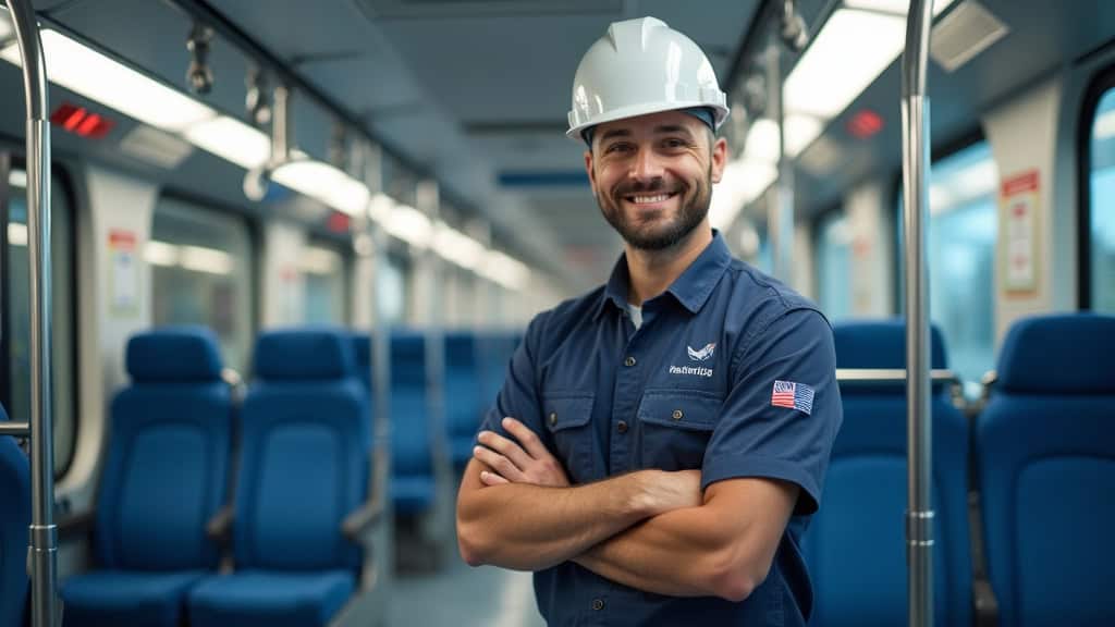 Technicien en train d