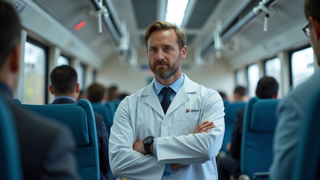 Technicien en train d