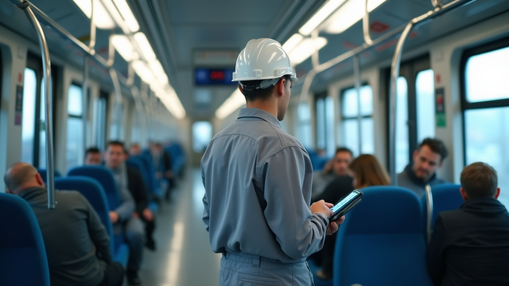 Technicien en train d