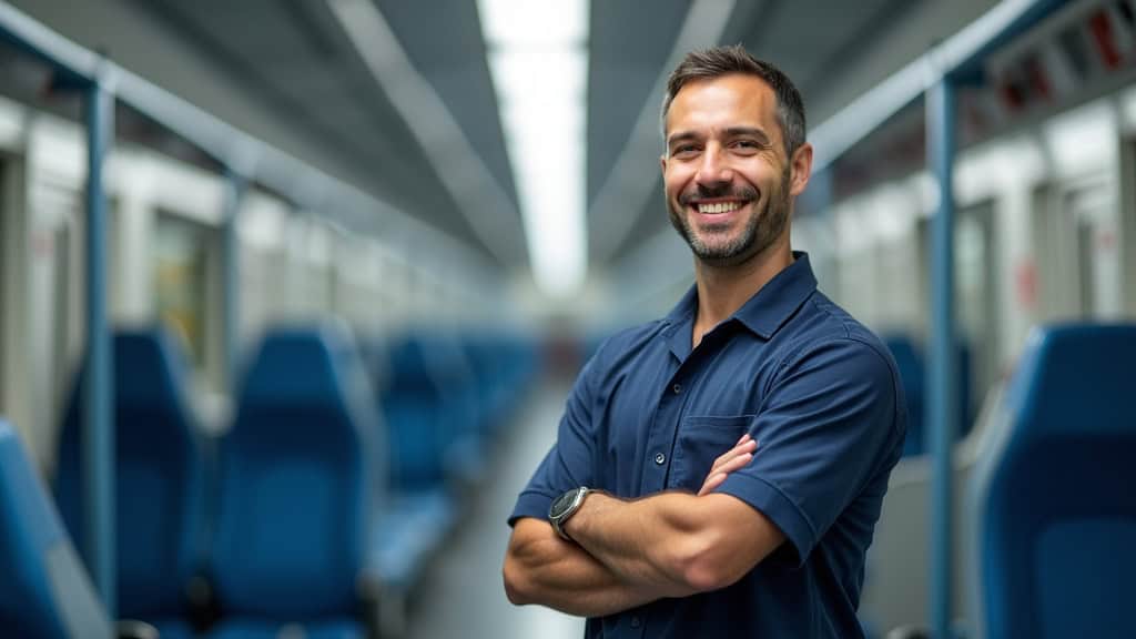 Technicien en train d