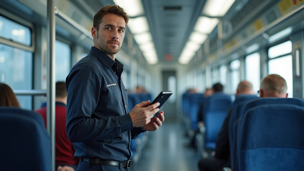 Technicien en train d