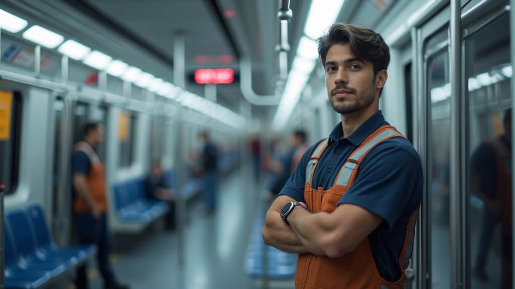 Technicien en train d