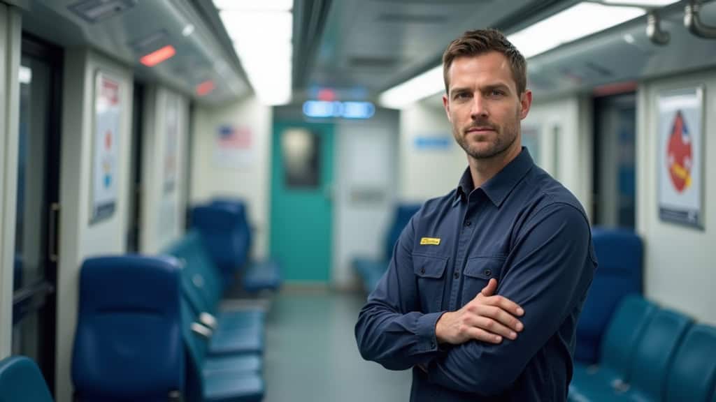 Technicien en train d