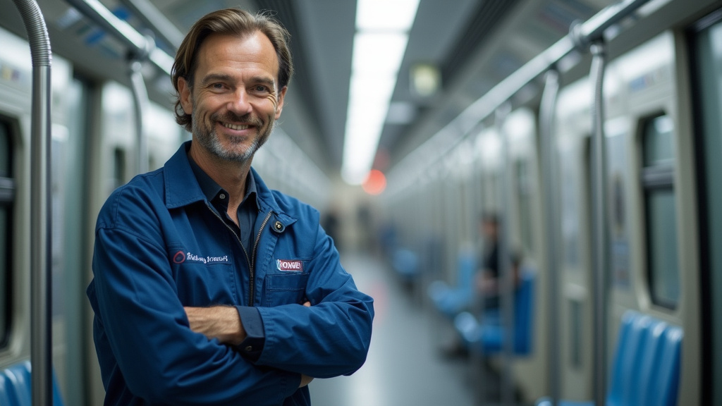 Technicien en train d