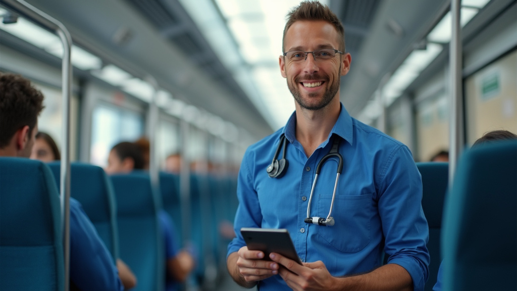 Technicien en train d