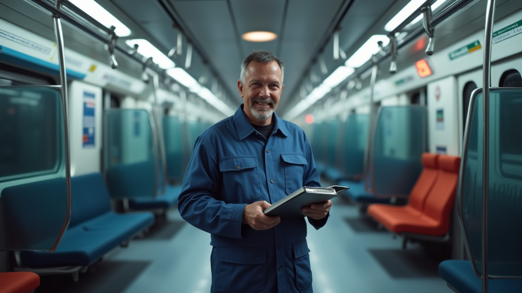 Technicien en train d