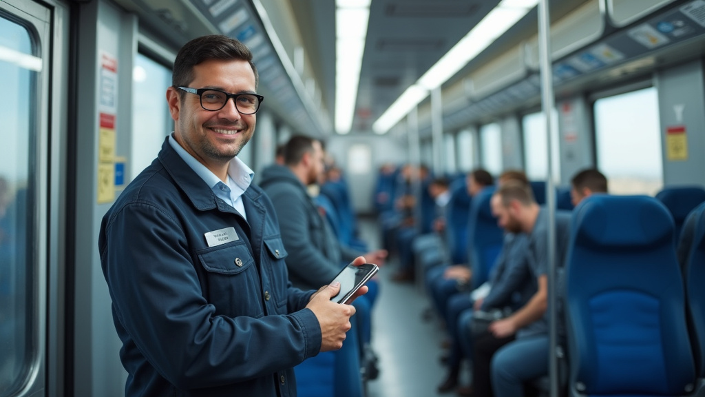 Technicien en train d