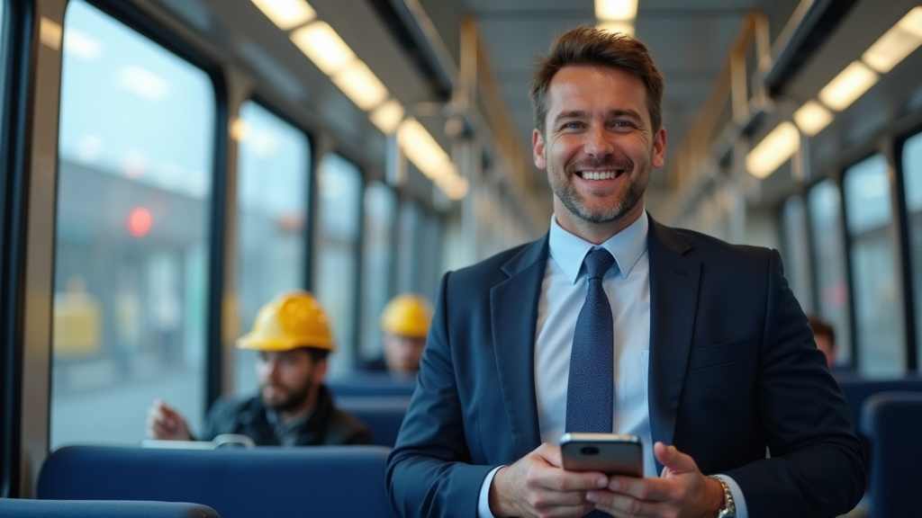 Technicien en train d