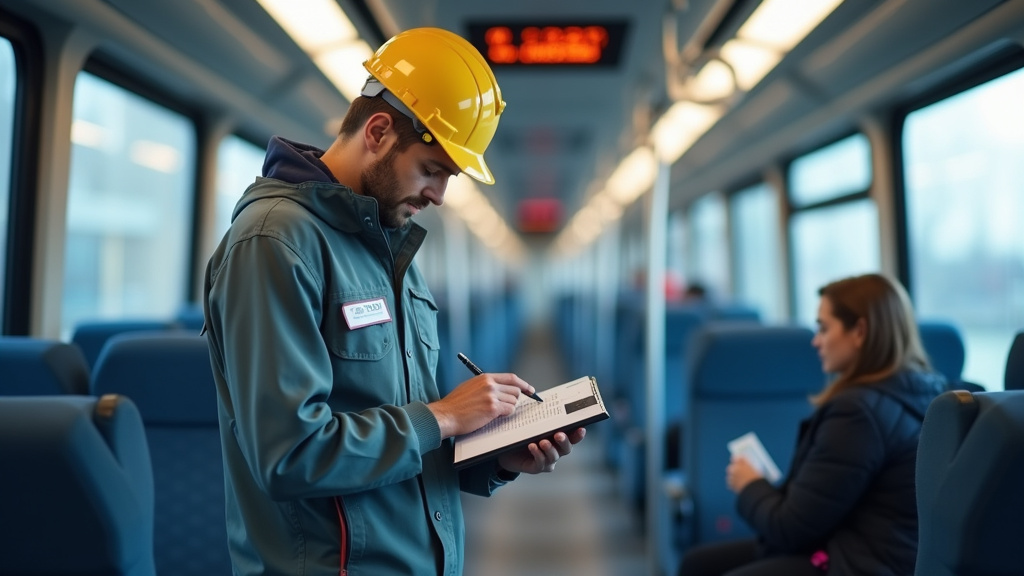 Technicien en train d