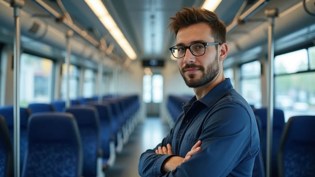 Technicien en train d