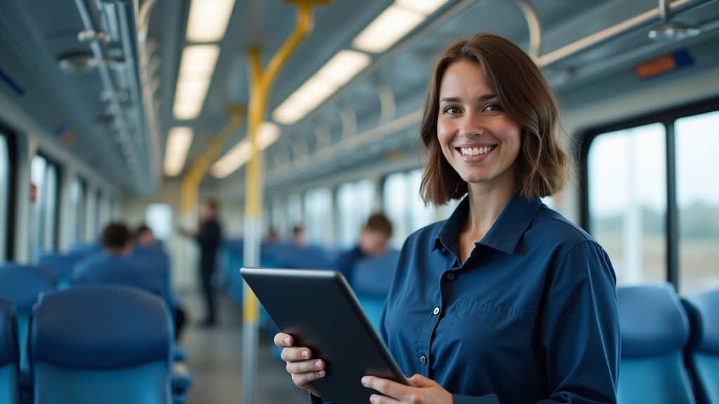 Technicien en train d