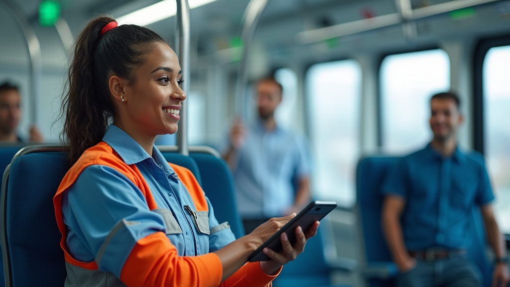 Technicien en train d