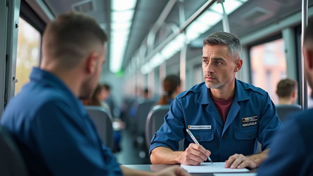 Technicien en train d