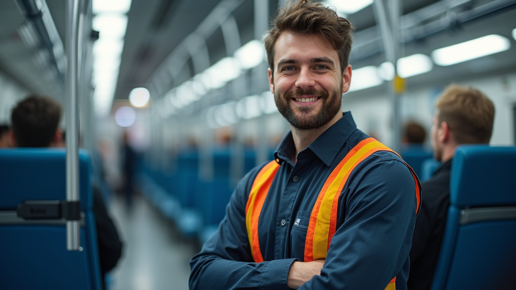 Technicien en train d