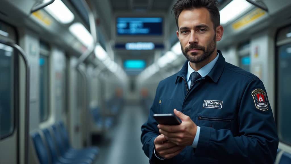 Technicien en train d