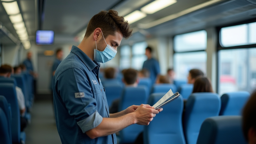 Technicien en train d