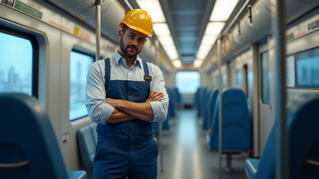 Technicien en train d